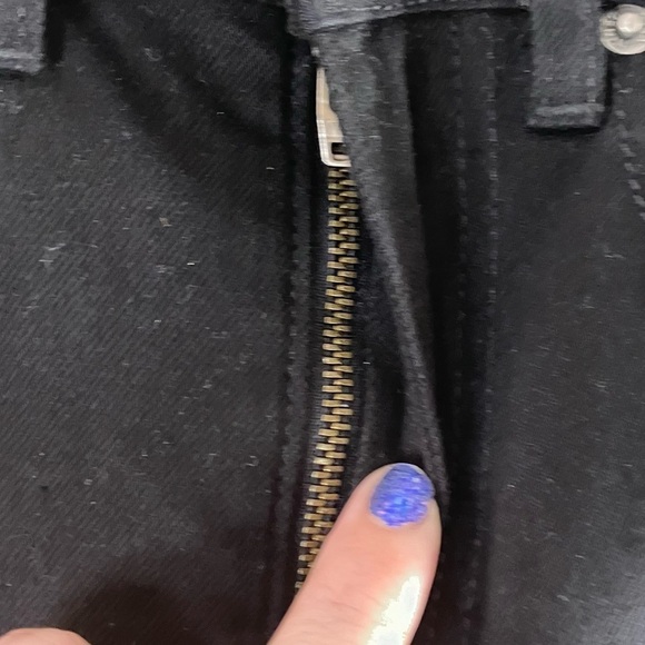 Misa The Super Star Cropped Split Hem Grommet Flare Jeans in Black - Picture 4 of 10